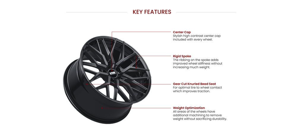 VMR Flow Formed Wheels V802 key features