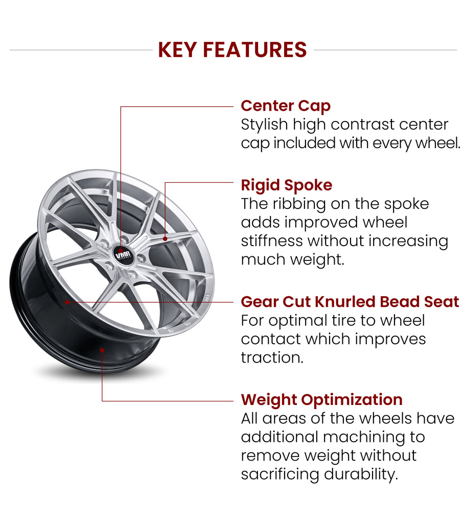 VMR Flow Formed Wheels V804 key features - Hyper Silver