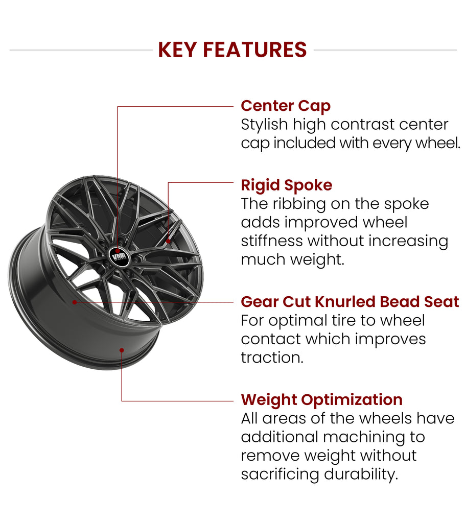 VMR Flow Formed Wheels V807 key features. Available in Dark Anthracite